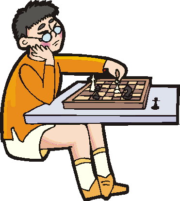 Playing chess clip art