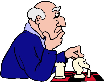 Playing chess clip art