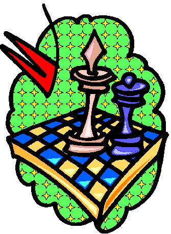 Playing chess clip art