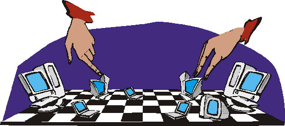 Playing chess clip art