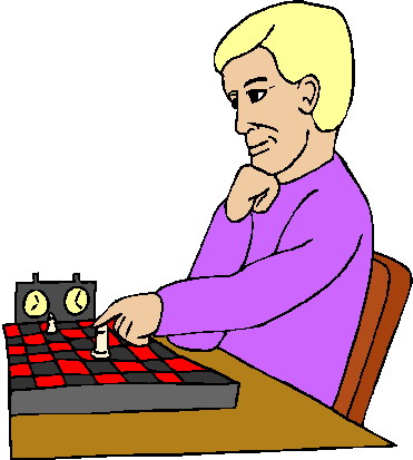 Playing chess clip art