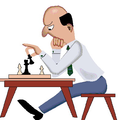 Playing chess clip art