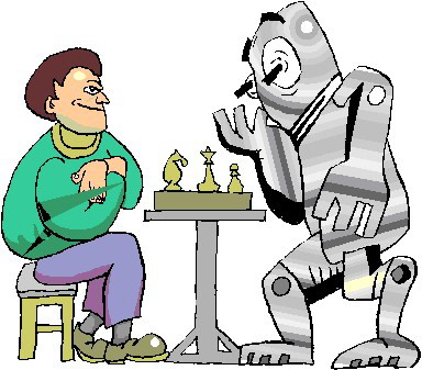 Playing chess clip art