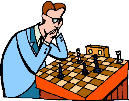 Playing chess clip art