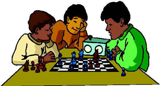 Playing chess clip art