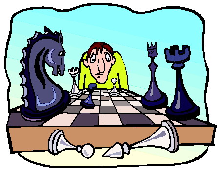 Playing chess clip art