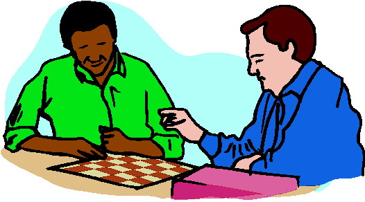 Playing chess clip art