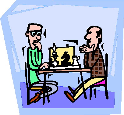 Playing chess clip art