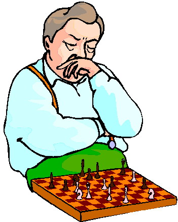 Playing chess clip art