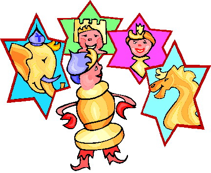 Playing chess clip art