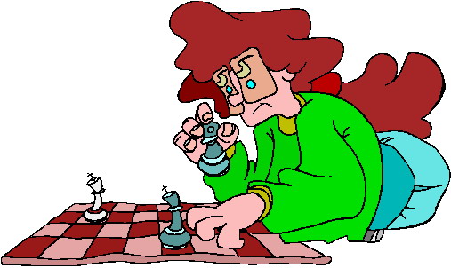 Playing chess clip art