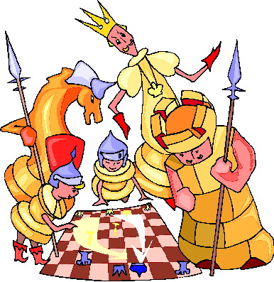 Playing chess clip art