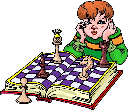 Playing chess clip art