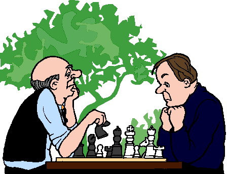 Playing chess clip art