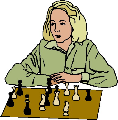 Playing chess clip art