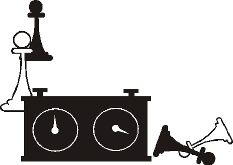 Playing chess clip art