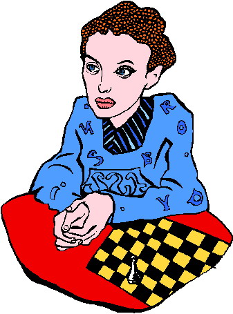 Playing chess clip art