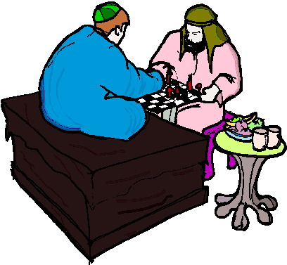 Playing chess clip art