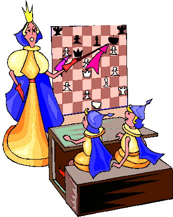 Playing chess clip art