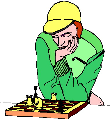 Playing chess clip art