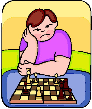 Playing chess clip art