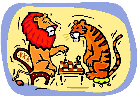 Playing chess clip art