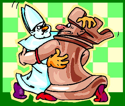 Playing chess clip art