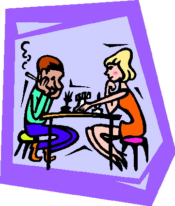 Playing chess clip art