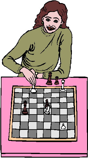 Playing chess clip art