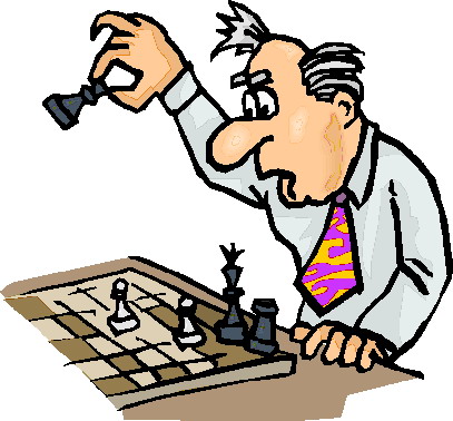 Playing chess clip art