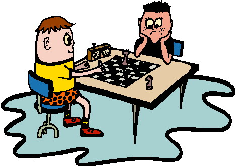 Playing chess clip art