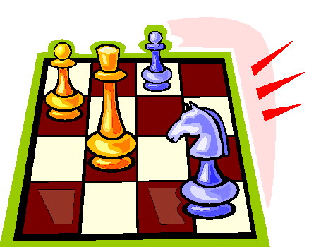 Playing chess clip art