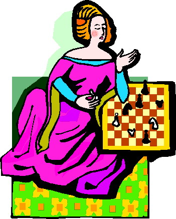 Playing chess clip art