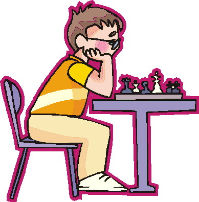 Playing chess clip art