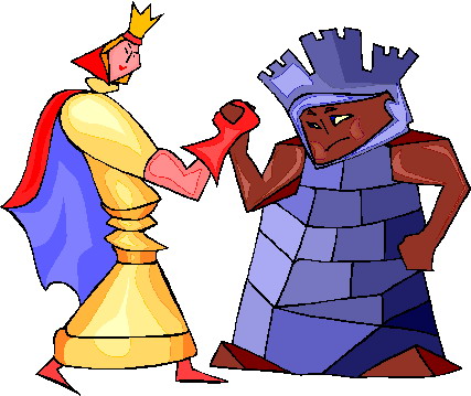 Playing chess clip art