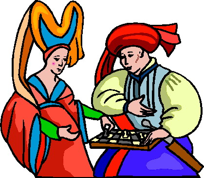 Playing chess clip art