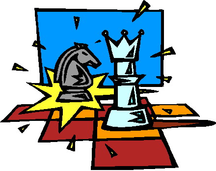 Playing chess clip art