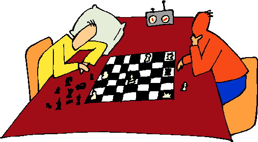 Playing chess clip art