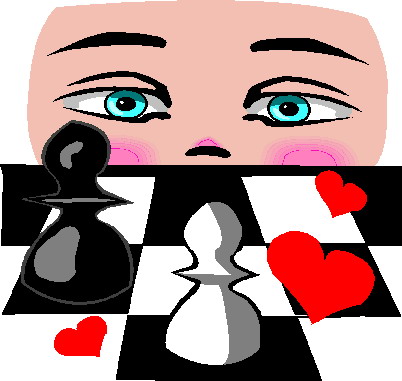 Playing chess clip art