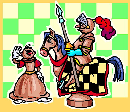 Playing chess clip art