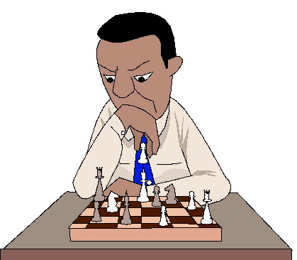 Playing chess clip art