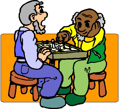 Playing chess clip art