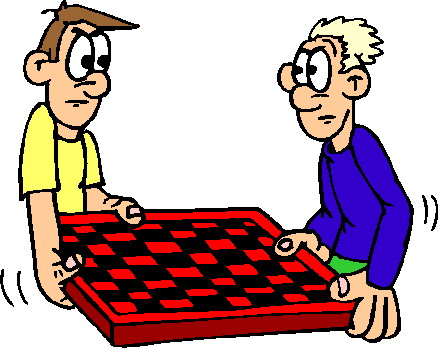 Playing chess clip art