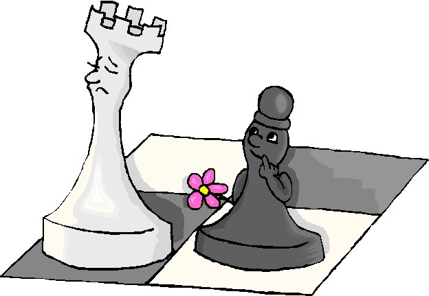 Playing chess clip art