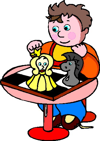 Playing chess clip art