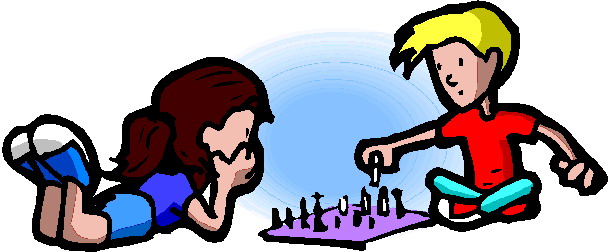 Playing chess clip art