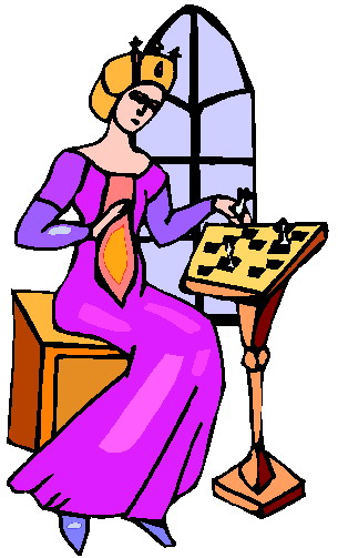 Playing chess clip art