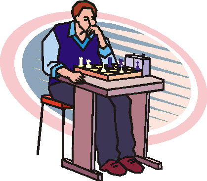 Playing chess clip art