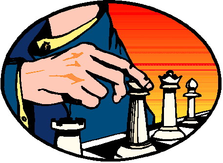 Playing chess clip art