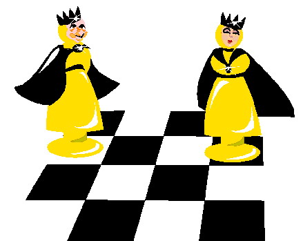 Playing chess clip art